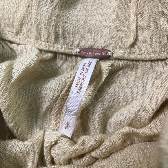 FREE PEOPLE WOMENS PANT CREPE IVORY LOUNGE RELAX FIT HAREM SMALL - Picture 5 of 8